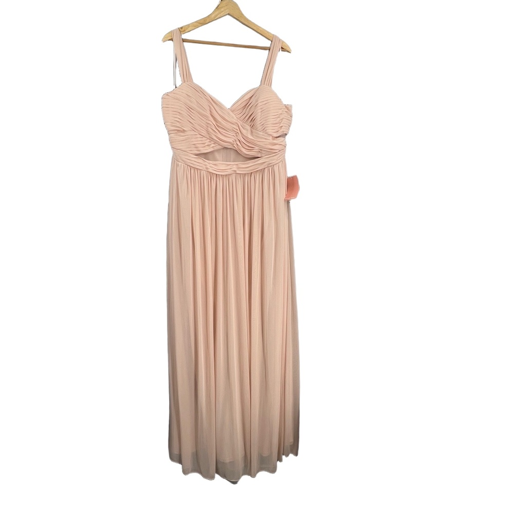 Birdy Grey Elsye Dress Pale Blush Pink Chiffon Bridesmaid Formal Princess 2X New